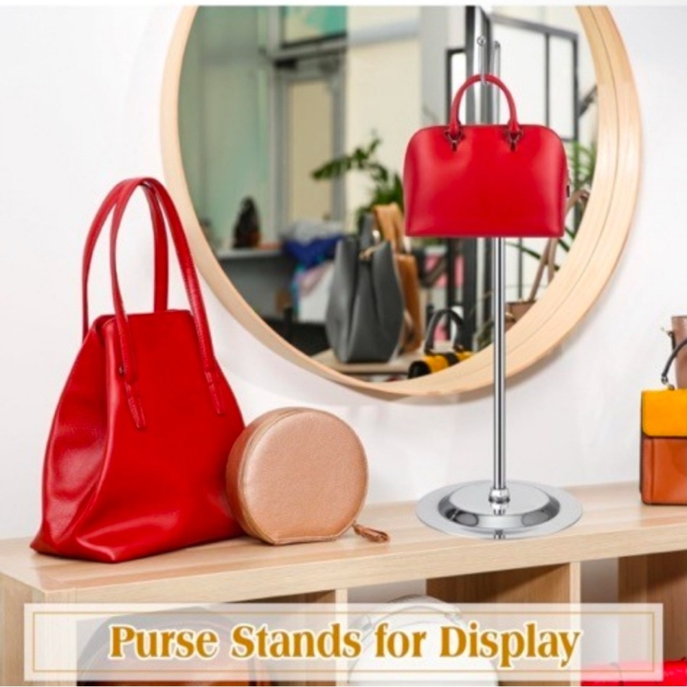NEW Purse stand for display! Silver!